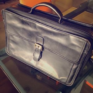 Coach Black Leather Briefcase